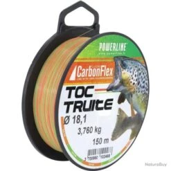 FIL CARBONFLEX FLUORO TRUITE BICOLORE 150M ROUGE-VERT 0.165mm - 3.05kg