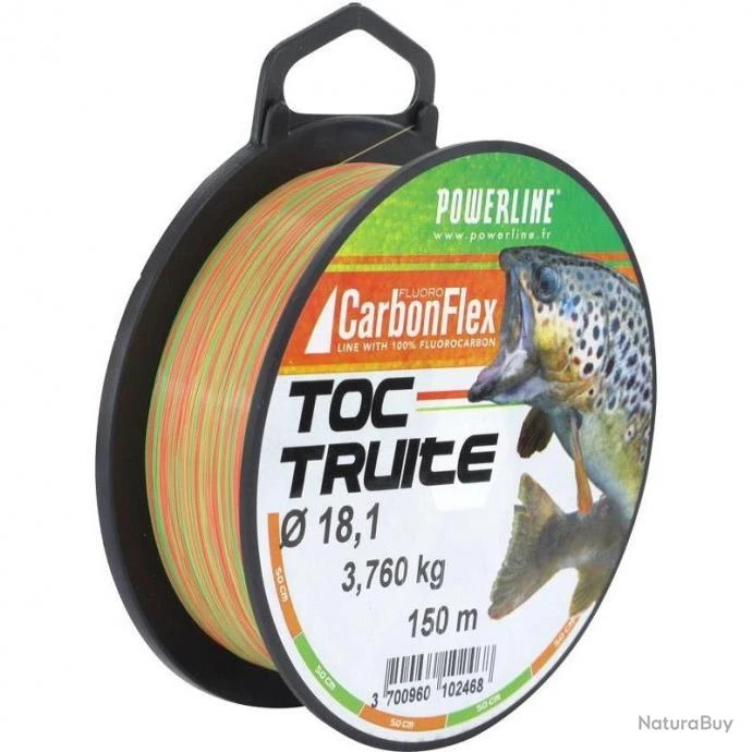 FIL CARBONFLEX FLUORO TRUITE BICOLORE 150M ROUGE-VERT 0.165mm - 3.05kg 1 FIL CARBONFLEX FLUORO TRUITE BICOLORE 150M ROUGE-VERT 0.165mm - 3.05kg