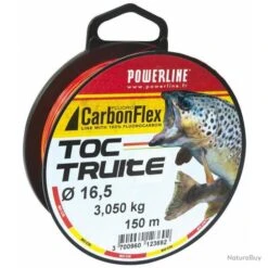 FIL CARBONFLEX FLUORO TRUITE BICOLORE 150M ORANGE-JAUNE 0.203mm - 4.58kg