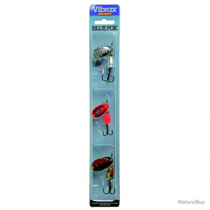 Kit Cuiller Blue Fox Vibrax Carnassier 1 Kit Cuiller Blue Fox Vibrax Carnassier