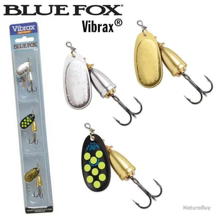Leurre Kit Vibrax Blue Fox 2 S/G/BYY 1 Leurre Kit Vibrax Blue Fox 2 S/G/BYY