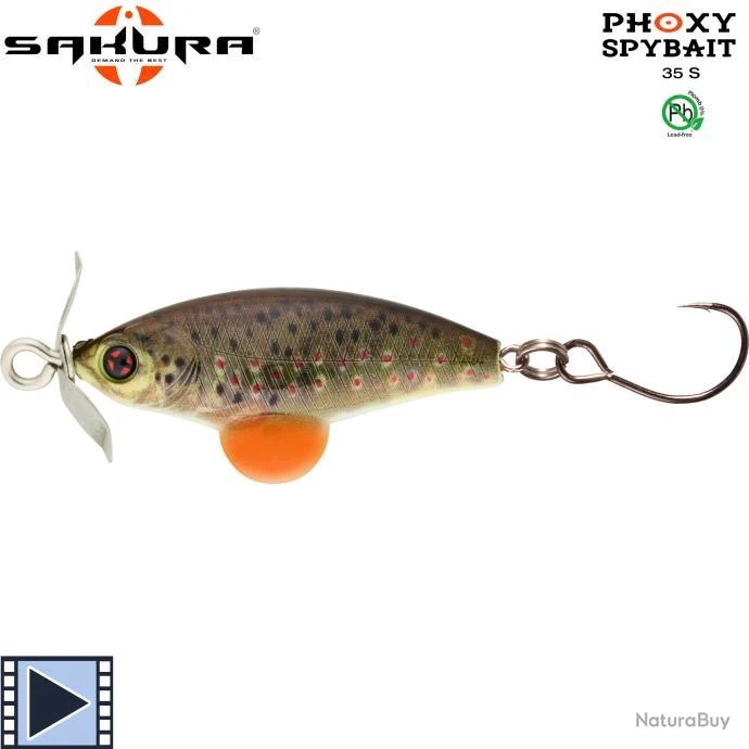 Leurre Sakura Phoxy Spybait 35 S 35mm 4.4g Real Life Fario Trout 1 Leurre Sakura Phoxy Spybait 35 S 35mm 4.4g Real Life Fario Trout