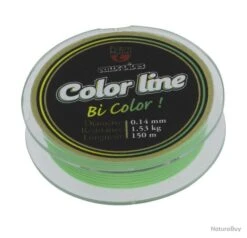 Monofilament Pezon & Michel Eaux Vives Color Line Green Yellow 14,8/100-1,5KG