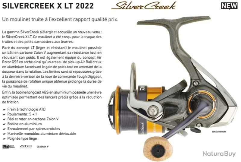 SilverCreek X 22LT 2000 S XH Moulinet Spinning Daiwa 2 SilverCreek X 22LT 2000 S XH Moulinet Spinning Daiwa – Image 2