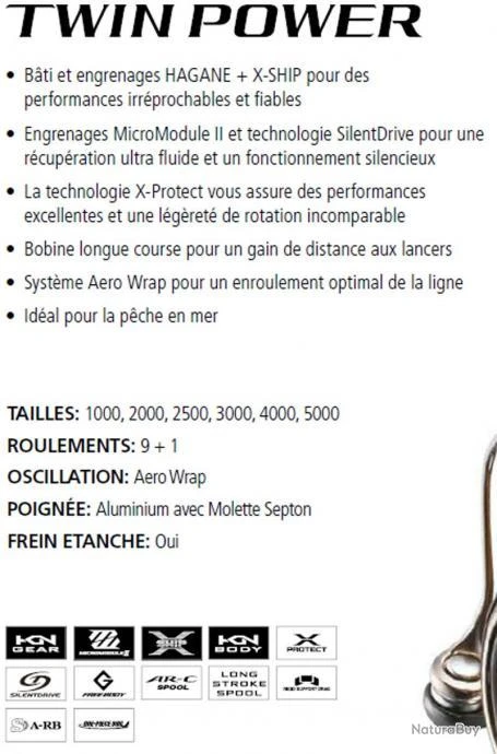 Twin Power FD 1000 Moulinet Spinning Shimano 2 Twin Power FD 1000 Moulinet Spinning Shimano – Image 2