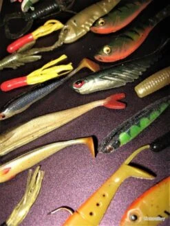 25 Leurres Souples Divers De 4 à 8 Cm -Pêche Expert 00003 25 leurres souples divers de 4 a 8 cm