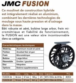 Fusion 68 Soie 6/8 Moulinet Mouche JMC 5 Fusion 68 Soie 6/8 Moulinet Mouche JMC -Pêche Expert 00003 Fusion 68 Soie 6 8 Moulinet Mouche JMC