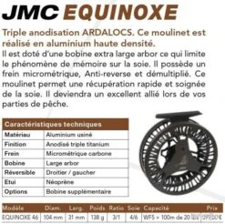 JMC Equinox 46 Soie 4/6 Moulinet Mouche JMC 5 JMC Equinox 46 Soie 4/6 Moulinet Mouche JMC -Pêche Expert 00003 JMC Equinox 46 Soie 4 6 Moulinet Mouche JMC