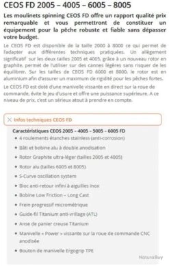 Moulinet Ceos 6005 FD Sakura 5 Moulinet Ceos 6005 FD Sakura -Pêche Expert 00003 Moulinet Ceos 6005 FD Sakura