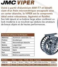 Viper 79 Soie 6/8 Moulinet Mouche JMC 5 Viper 79 Soie 6/8 Moulinet Mouche JMC -Pêche Expert 00003 Viper 79 Soie 6 8 Moulinet Mouche JMC