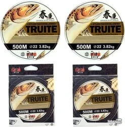 Pan Nylon Excellence Truite Bobine Fil 500m (Pack De 2) 0.24mm 4.64kg