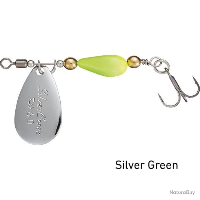 Cuillère Tournante Daiwa Silvercreek Spinner - Par 20 - Silver Green / 4 G 1 Cuillère Tournante Daiwa Silvercreek Spinner - Par 20 - Silver Green / 4 G